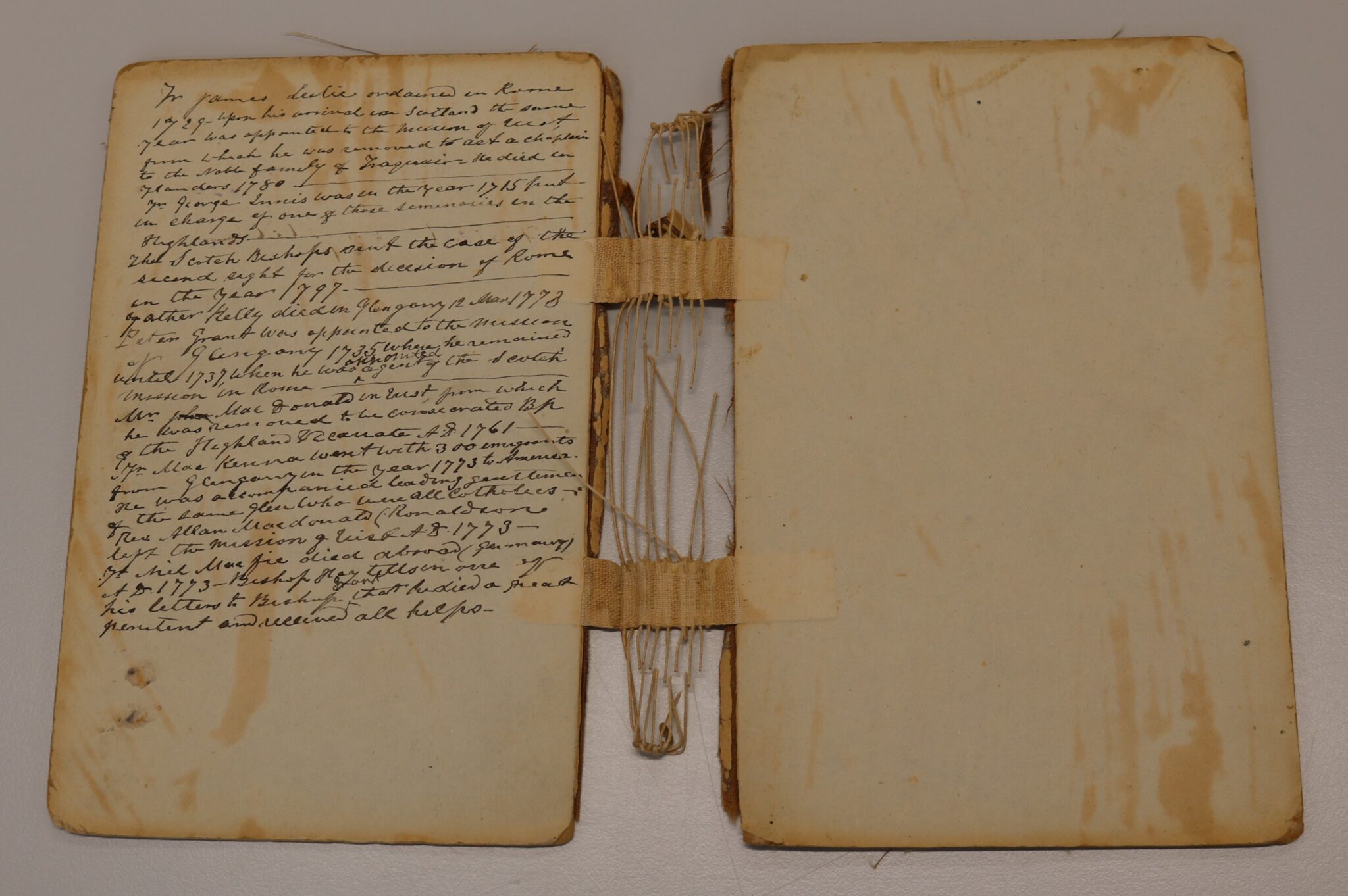 Conservation of the Priest's Notebook - Outer Hebrides Heritage Services